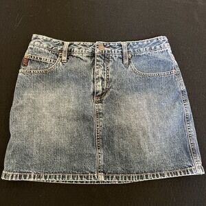 Mudd Yo Y2K Junior Size 5 Blue Denim Jean Skirt 4RV578‎ RN 95573
